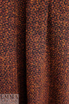 Italian wool blend autumn boucle' - cinnamon spice/black 1 yard