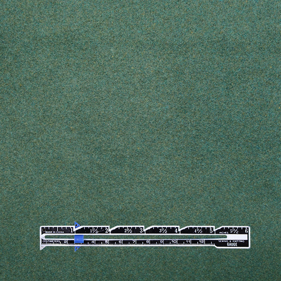 French woven wool blend coating - granite green heather 3 yd
