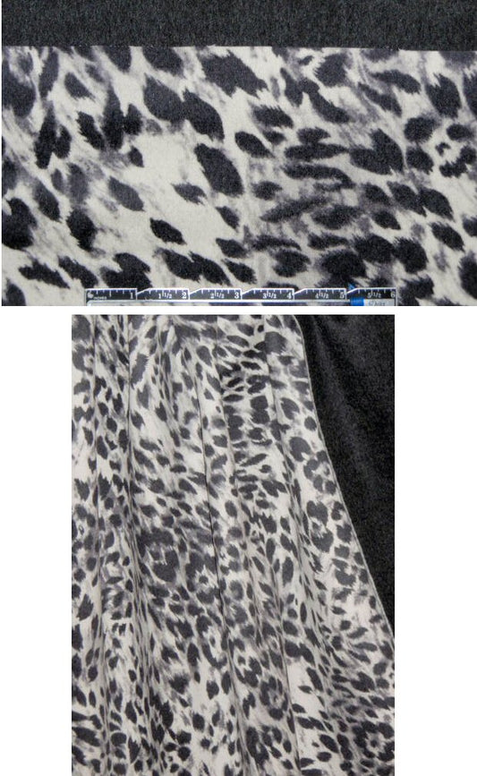 St. John cheetah wool/angora doublecloth coating