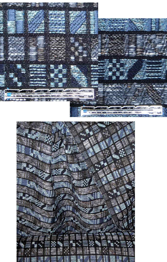Yigal Azrouel blue/black fancy weave coating