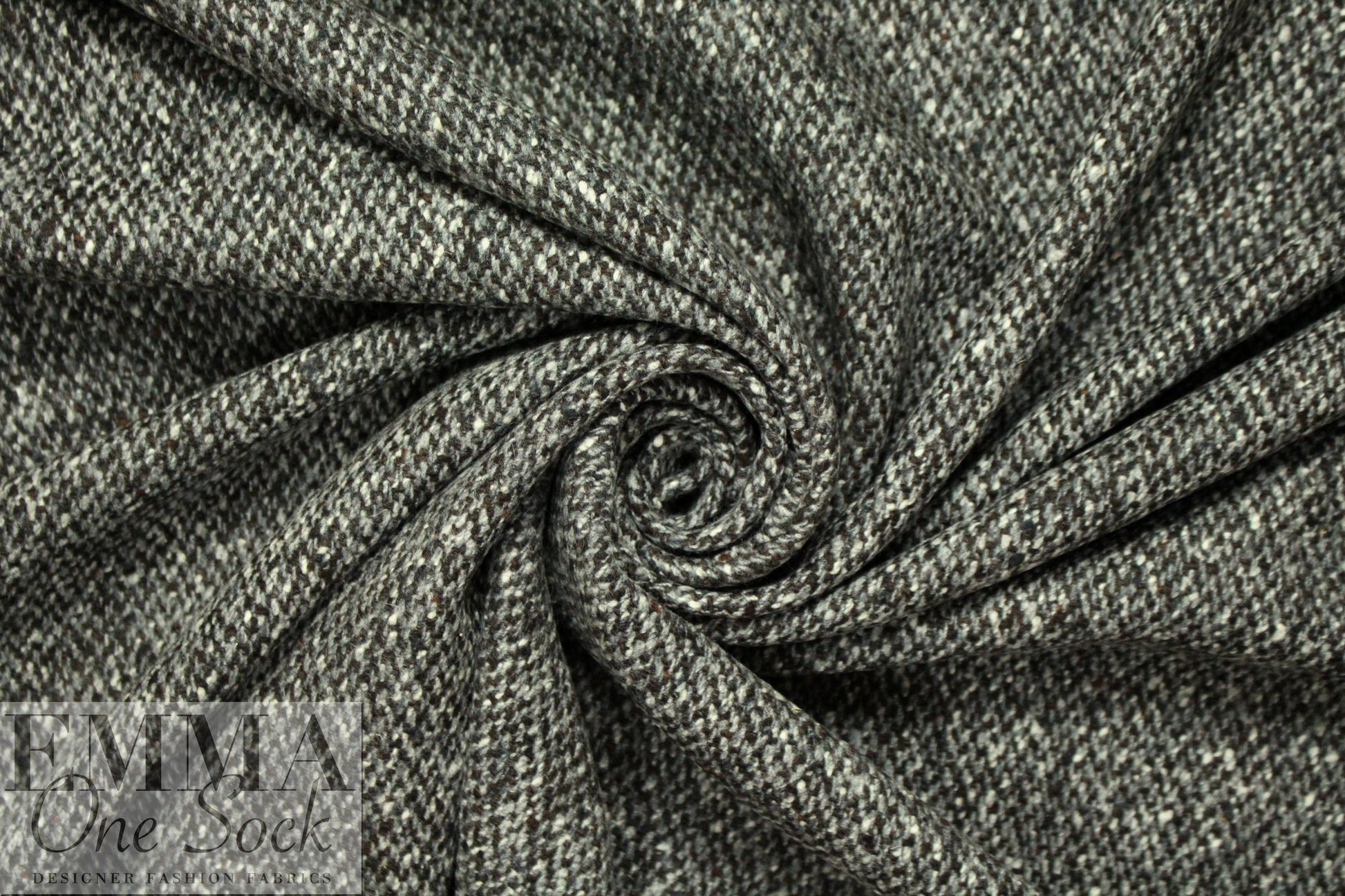 Italian mahogany/gray tweed wool blend suiting/coating