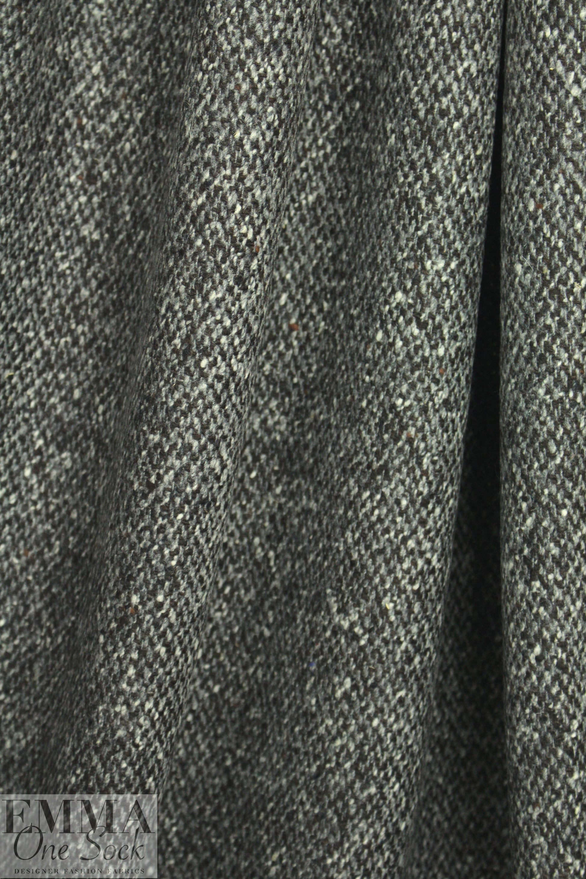 Italian mahogany/gray tweed wool blend suiting/coating 3 yd