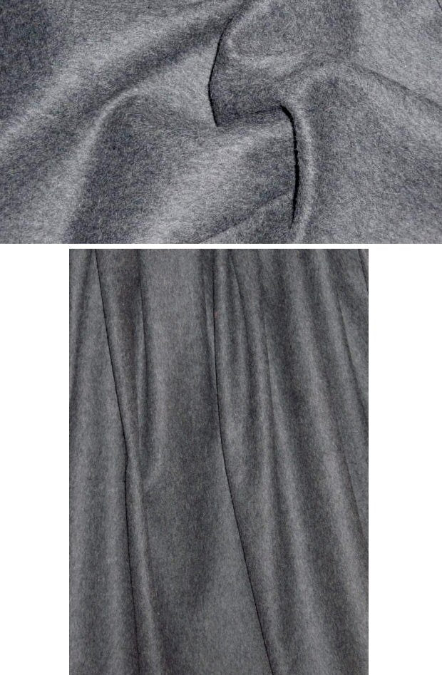 Italian wool blend coating - dark charcoal