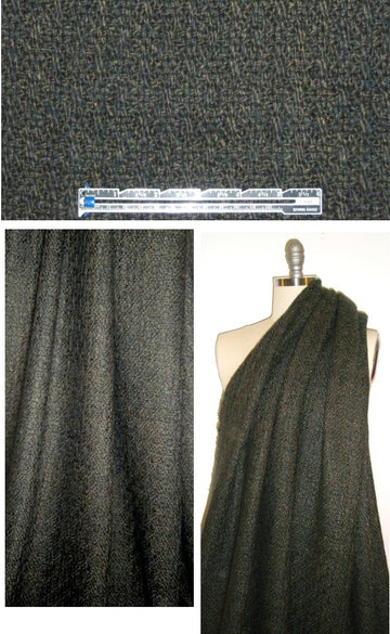 Italian deep gray with bronze dusting wool blend coating