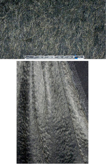 NY designer graphite/gold mohair blend coating