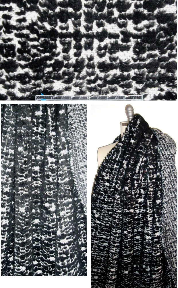 NY designer novelty 'fluff boucle' coating 1.625 yds