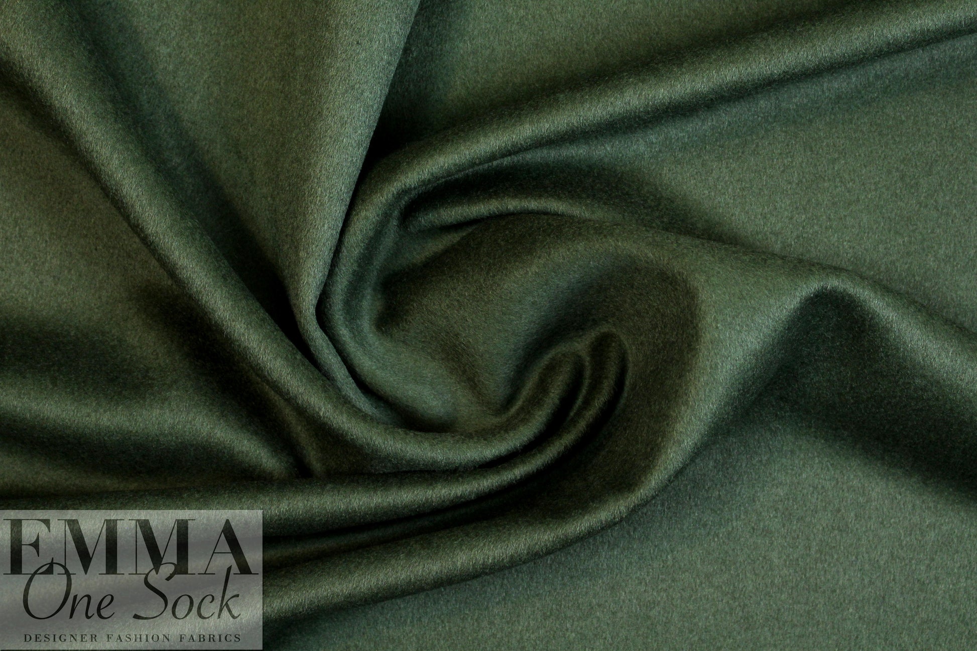 Italian virgin wool blend coating - forest 1.5 yds