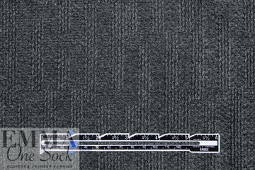 Italian all wool bar pattern textured coating - gunmetal 2 yd
