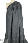 Italian all wool bar pattern textured coating - gunmetal 2 yd