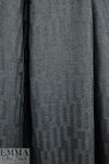 Italian all wool bar pattern textured coating - gunmetal 2 yd