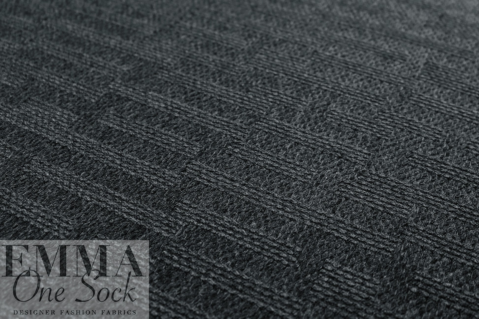 Italian all wool bar pattern textured coating - gunmetal 2 yd