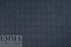 Italian all wool glen plaid suiting - dusty blue/black 1.625 yd