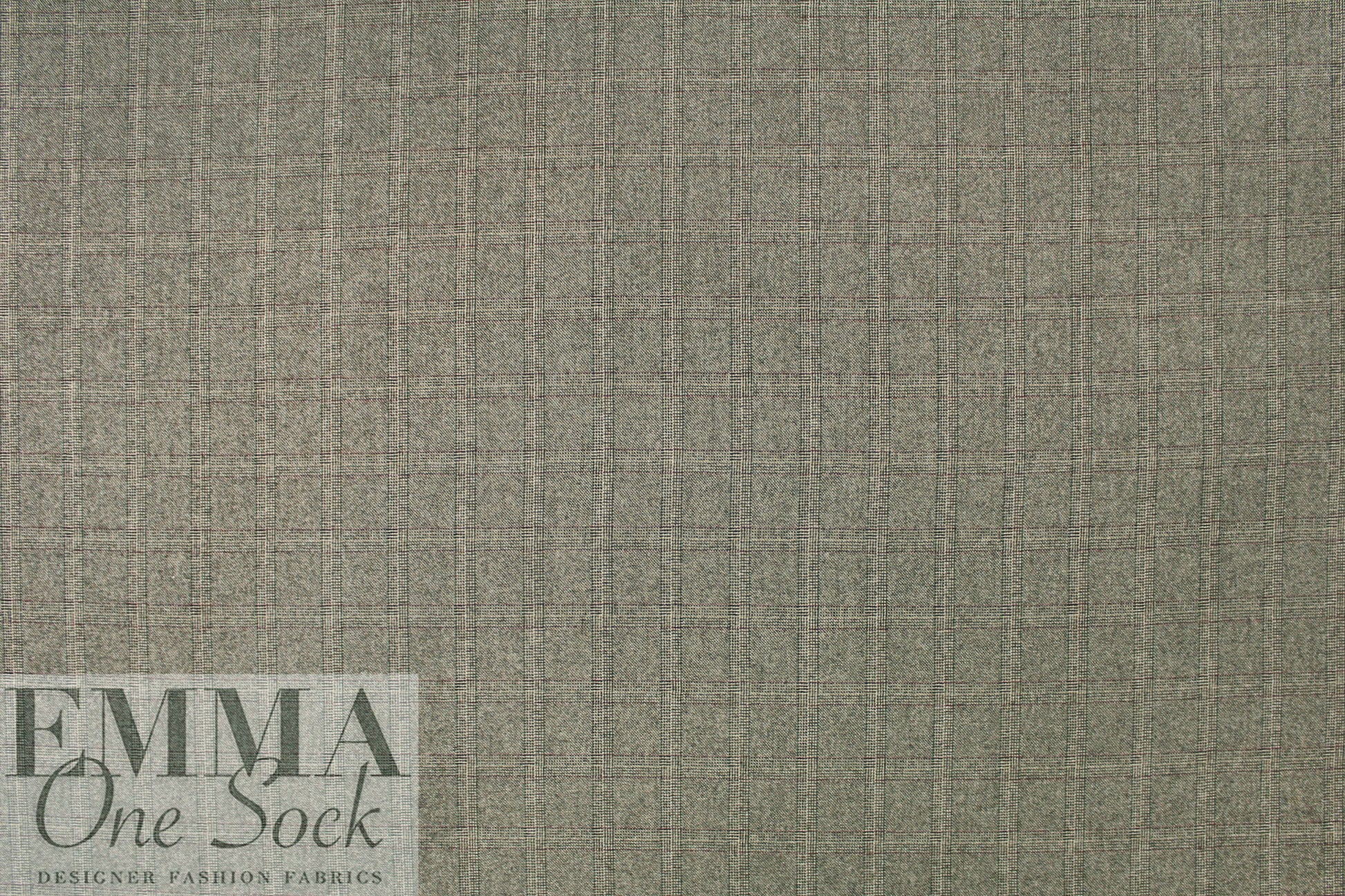 Italian all wool window plaid suiting - earth/brick 1.5 yds