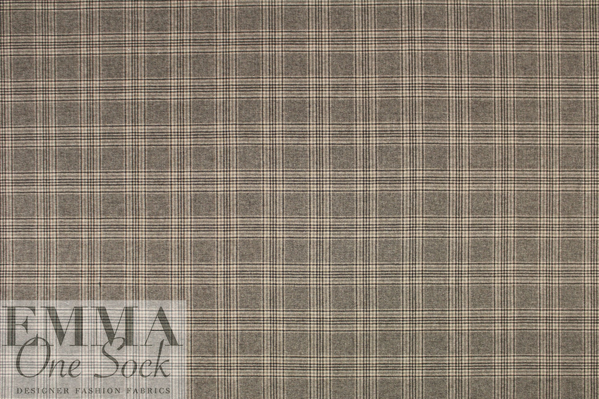 Italian wool/cashmere/silk glen plaid suiting - earthtones 2 yds