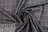 Italian all wool brushed twill windowpane suiting - charcoal 1.25 yds