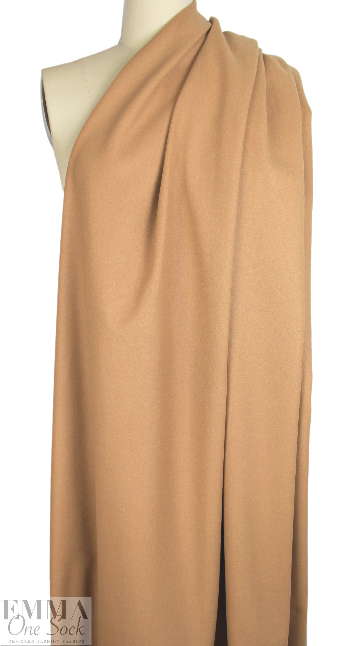 NY designer woven wool blend coating - camel 1.5 yd