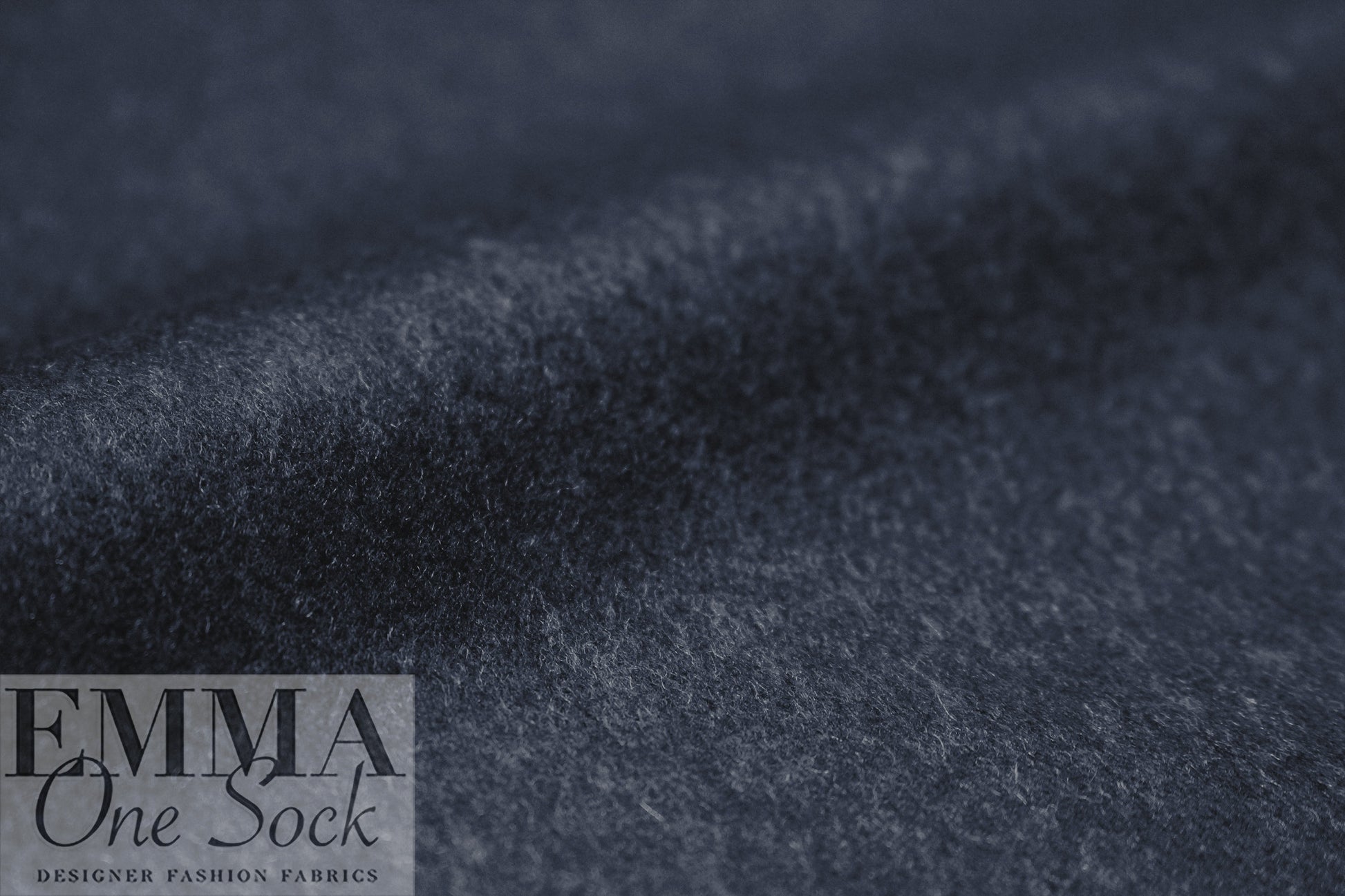 NY designer woven wool blend coating - midnight heather 1.75 yds