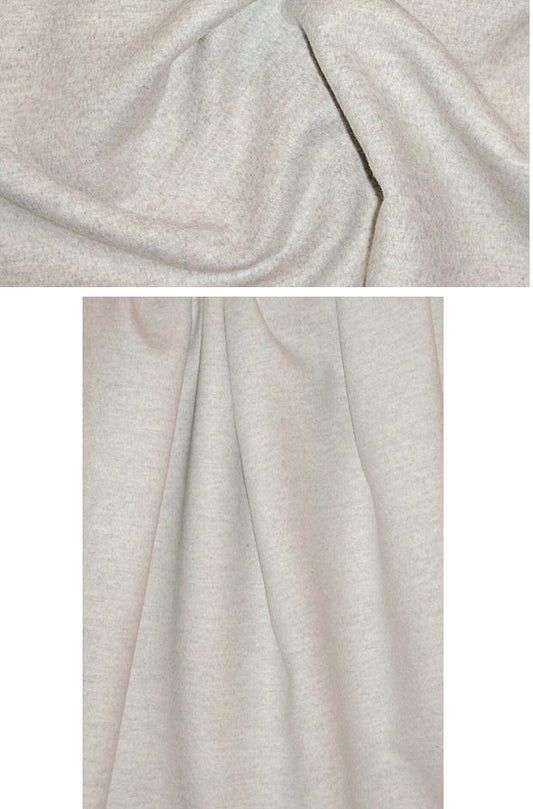Italian all-wool doublecloth coating - oatmeal heather