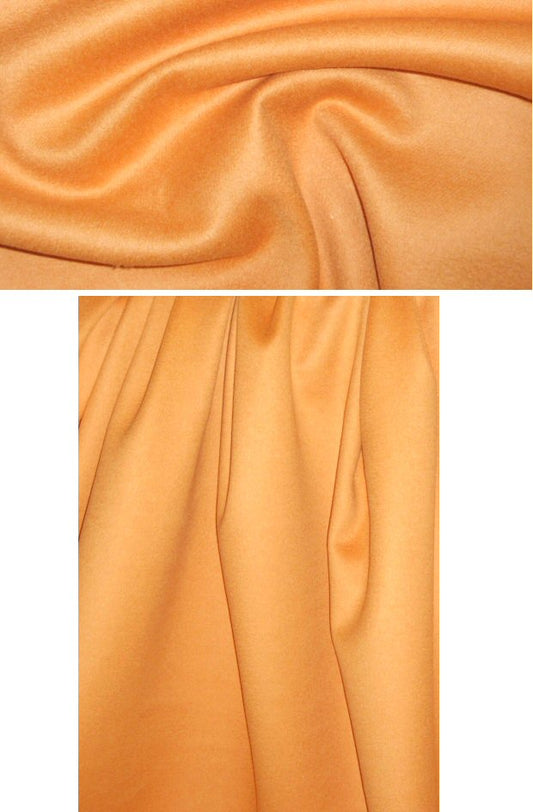 Italian wool/angora doublecloth coating - tangerine