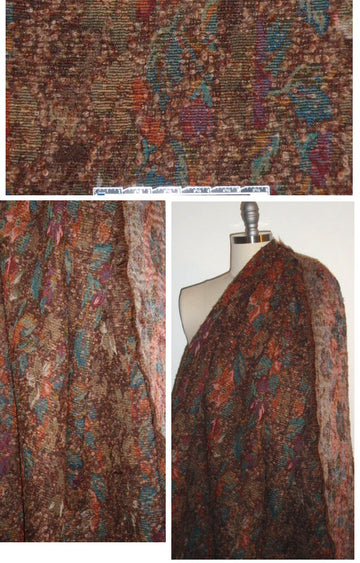 Italian spice/jade tapestry boucle' coating