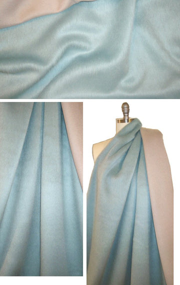 Italian wool/alpaca doubleface coating - blue/taupe