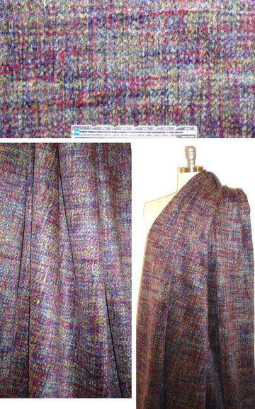 famous designer wool blend coating - multicolor