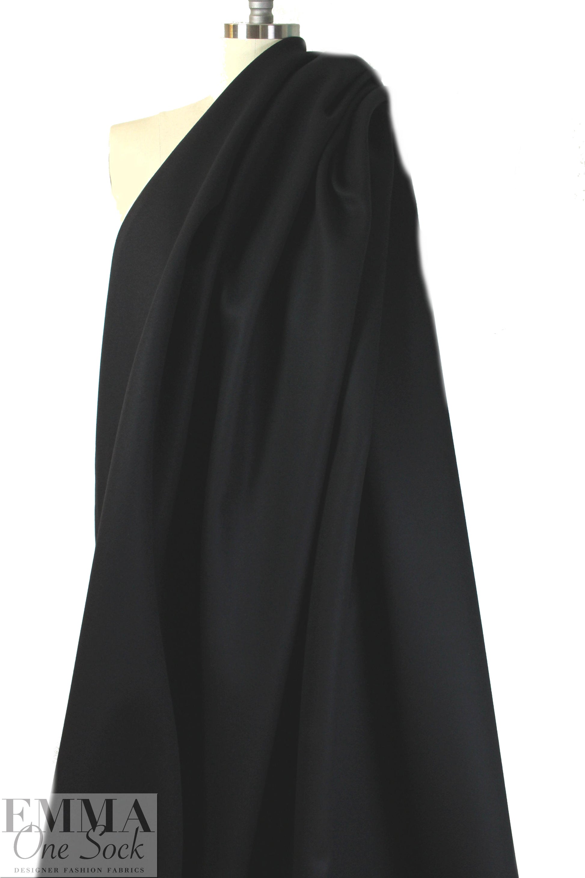 Italian black wool/cashmere coating