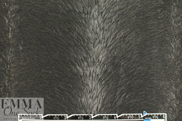 CA designer matted sculpted faux fur - ebony
