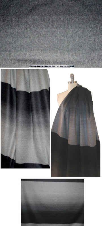 Italian 'gray-dations' ombre brushed wool panels