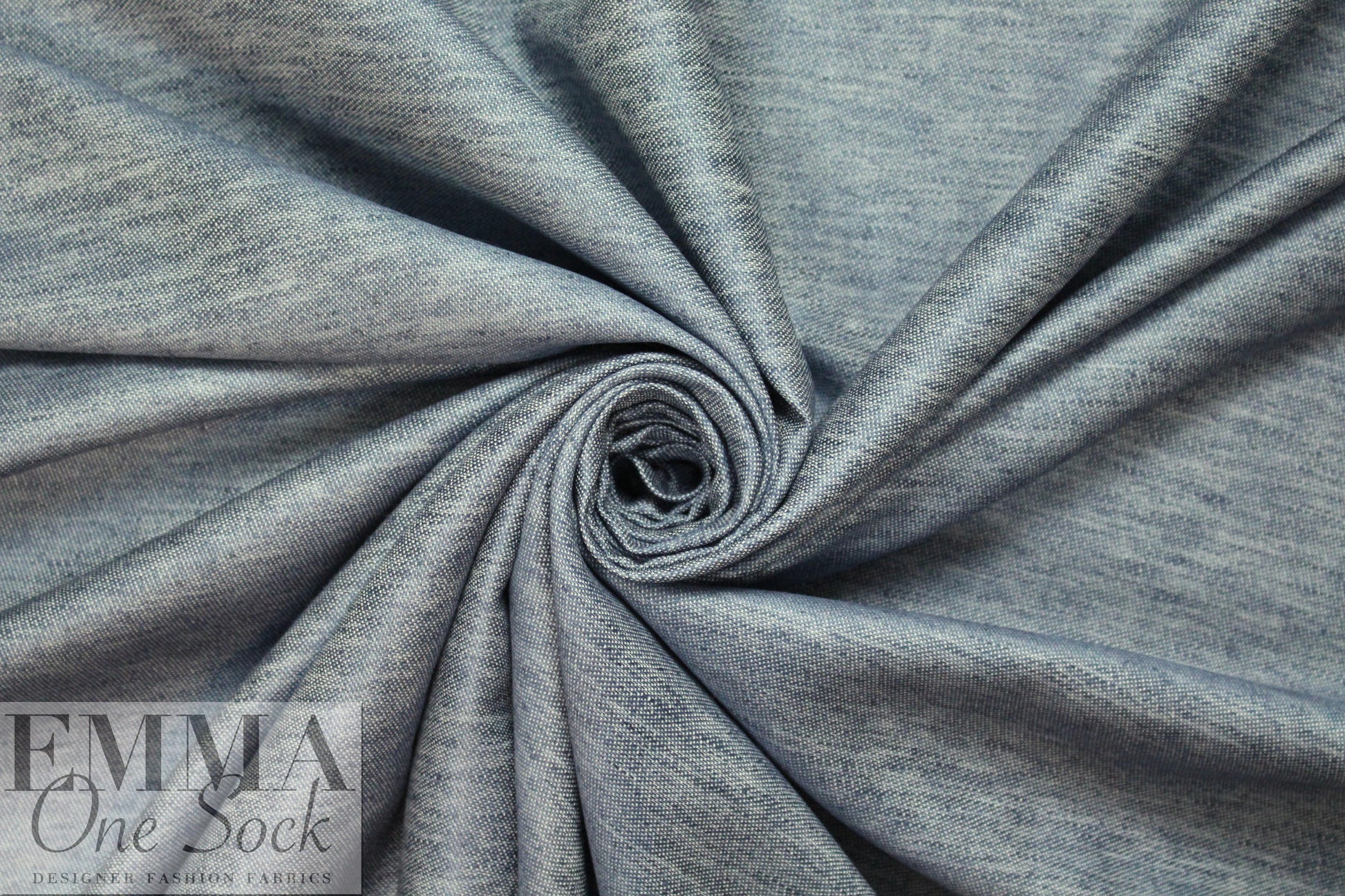 European linen/tencel/cotton blend woven - denim 2 yds