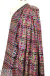 Tah@ri 'Chanel tweed' - turq/red/gold plaid 1.75 yds