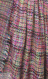 Tah@ri 'Chanel tweed' - turq/red/gold plaid