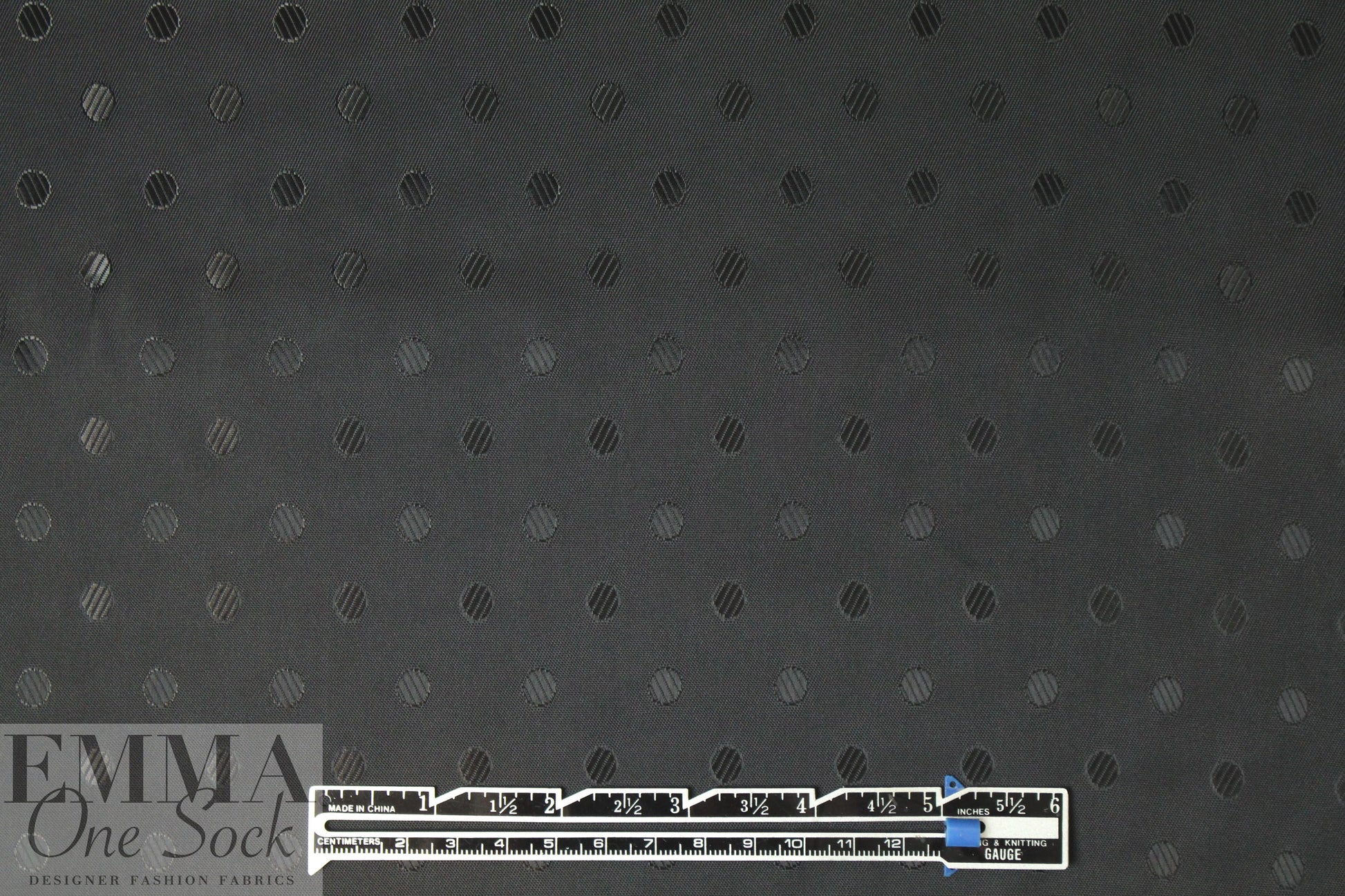 'Concerto' visc/acet lining - black dot 1.25 yds
