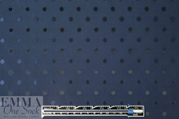 'Concerto' visc/acet lining - navy dot .75 yds