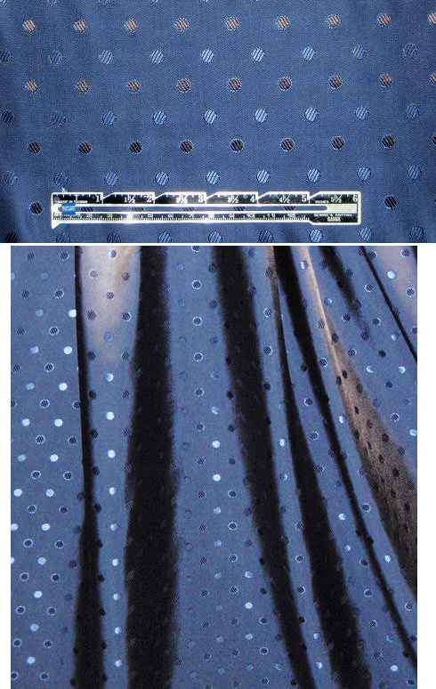 'Concerto' visc/acet lining - navy dot 1.33 yds
