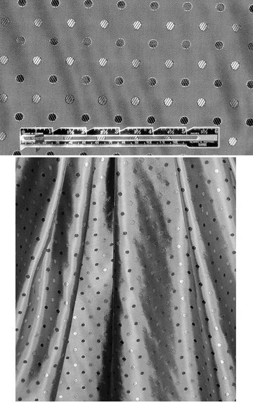 'Concerto' visc/acet lining - silver dot 2 yds