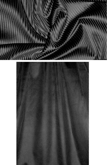 Italian wide wale corduroy - black 1.75 yd