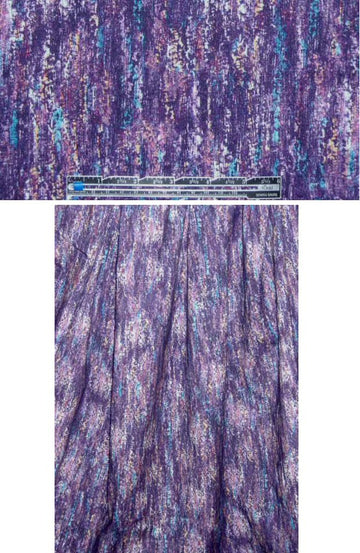 CA designer purple abstract brushed cord 2.75 yds