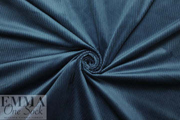 8-wale 'thick/thin' stretch corduroy - marine blue