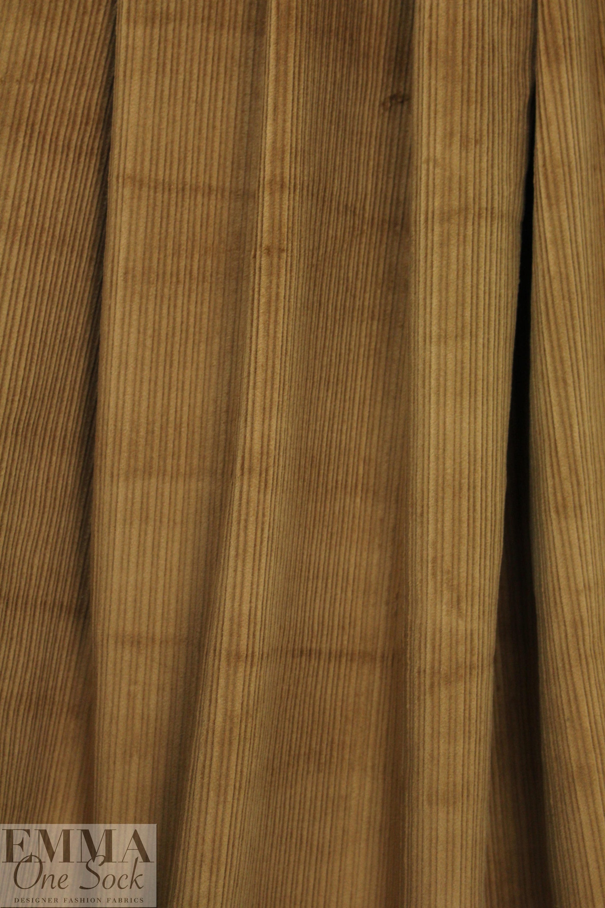 8-wale 'thick/thin' stretch corduroy - toffee