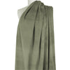 7-wale cotton stretch corduroy, Oeko-Tex cert. - green olive 1.125 yds