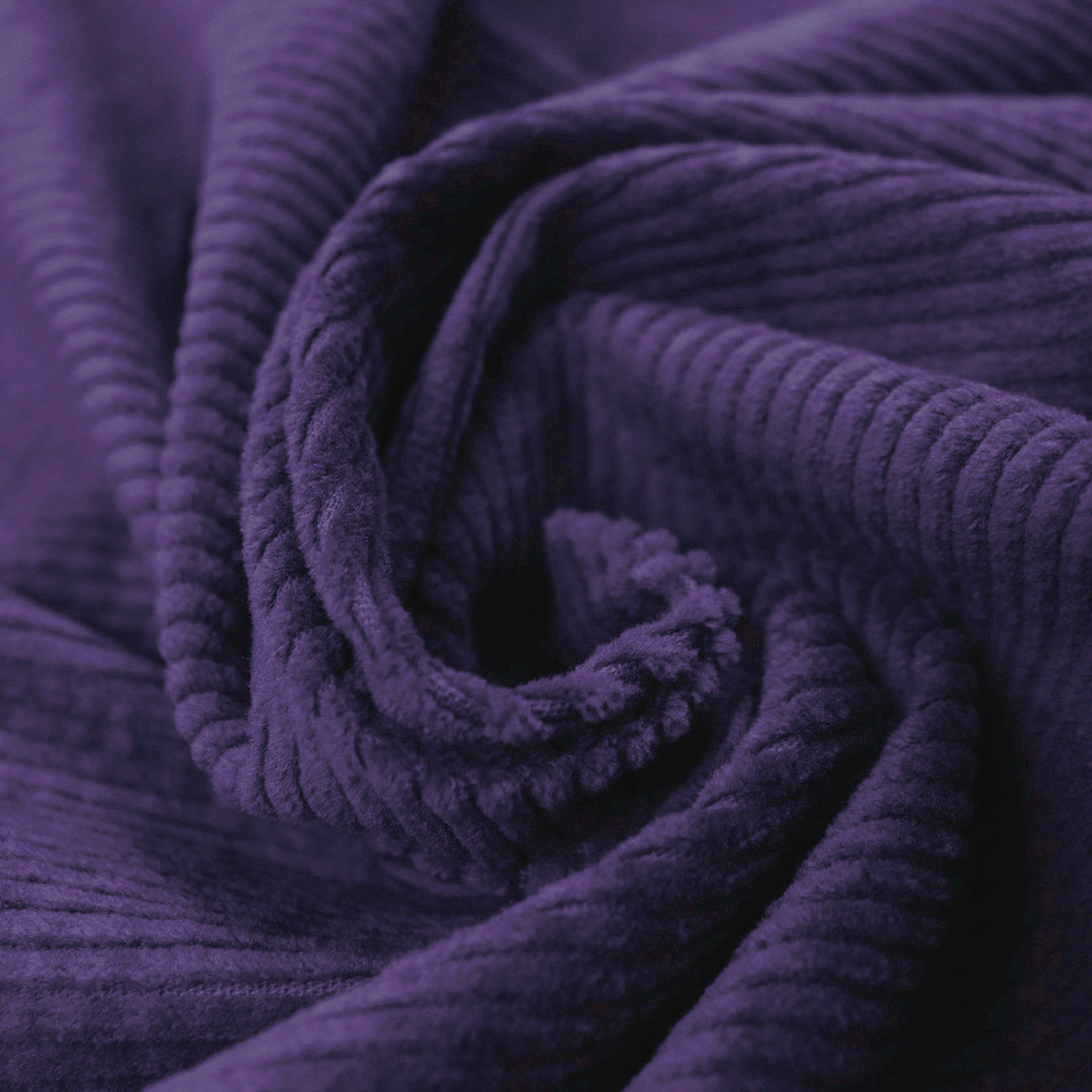7-wale cotton stretch corduroy, Oeko-Tex cert. - grape 1.125 yds