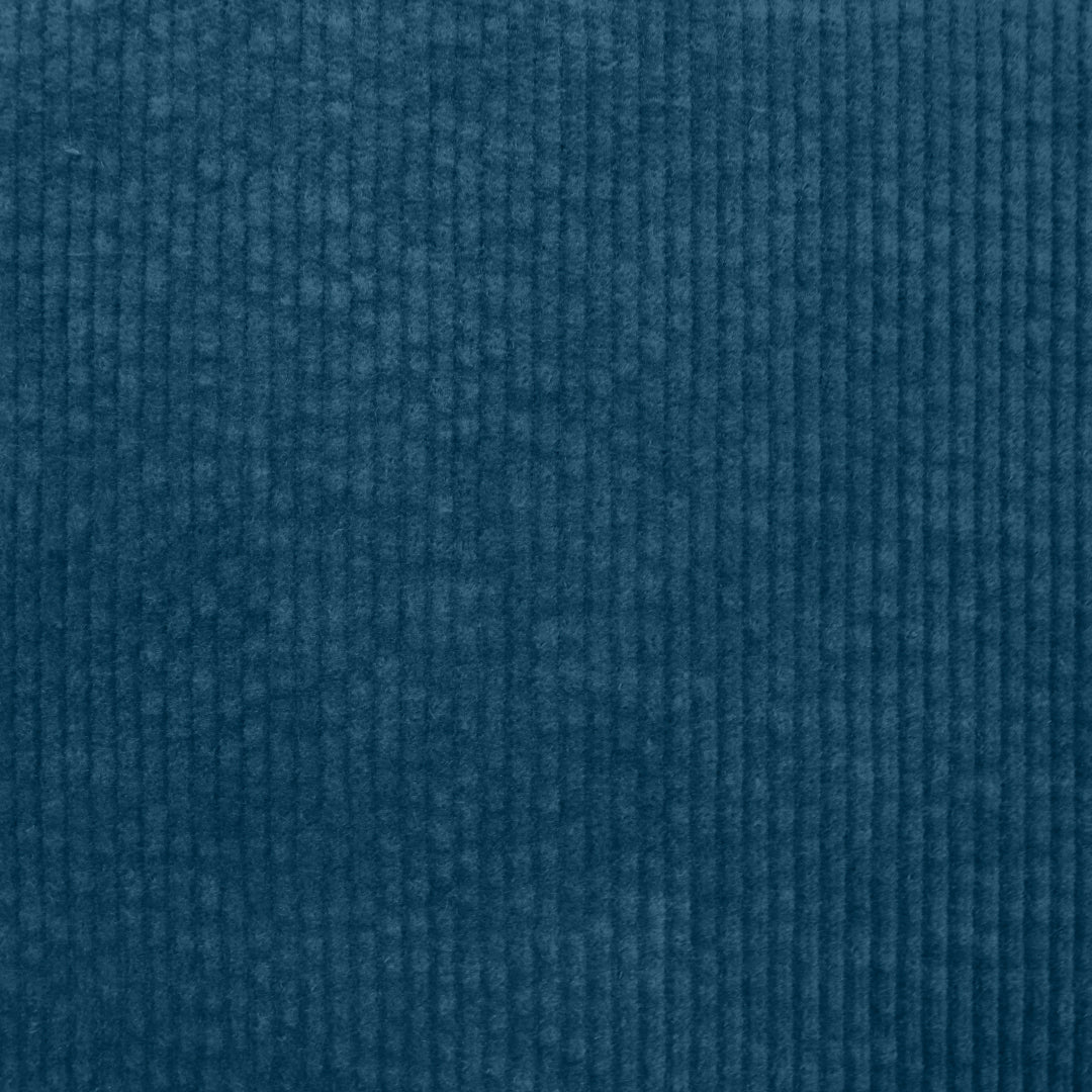 7-wale cotton stretch corduroy, Oeko-Tex cert. - indigo 2.25 yds