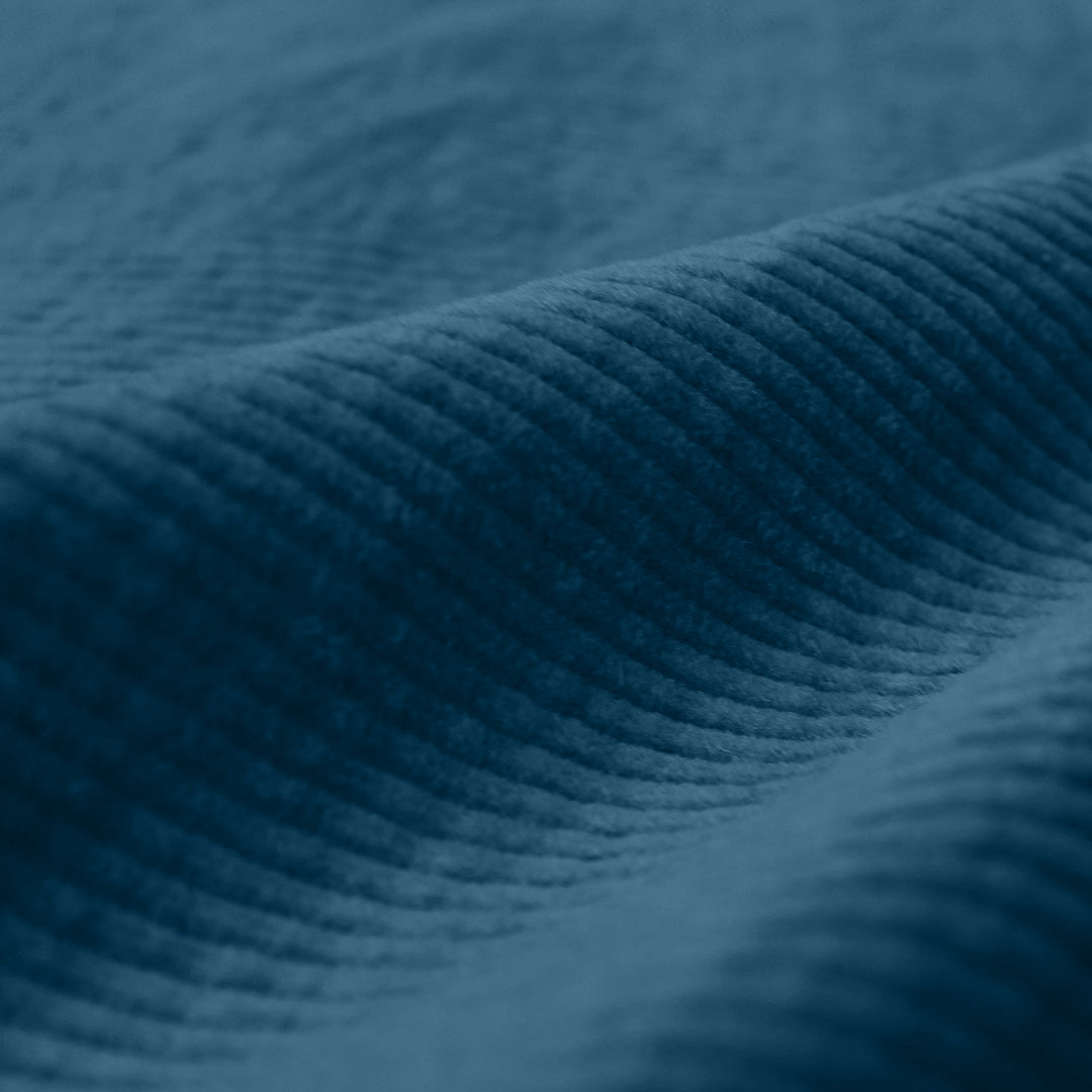 7-wale cotton stretch corduroy, Oeko-Tex cert. - indigo 1.75 yd