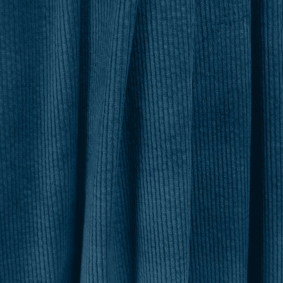 7-wale cotton stretch corduroy, Oeko-Tex cert. - indigo 1.75 yd