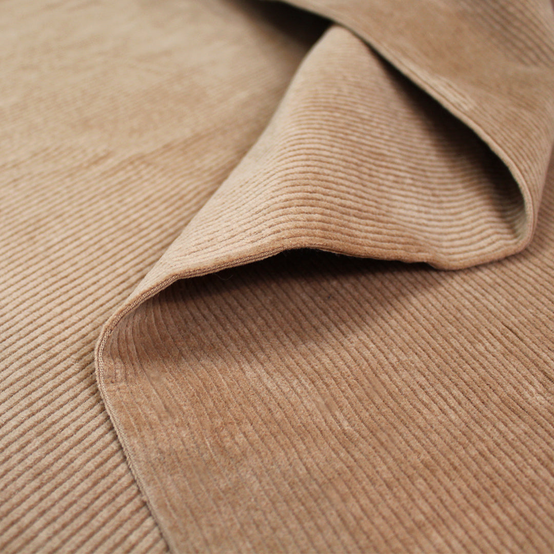 7-wale cotton stretch corduroy, Oeko-Tex cert. - biscuit