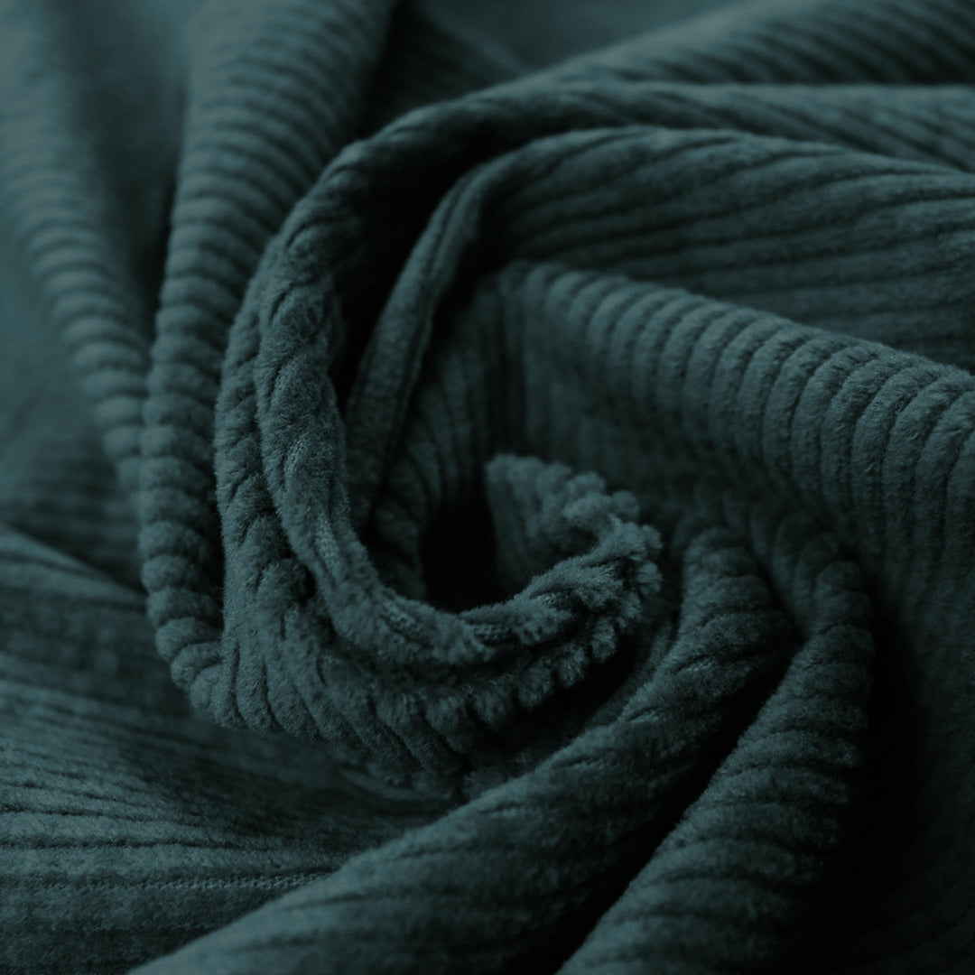 7-wale cotton stretch corduroy, Oeko-Tex cert. - blue spruce .75 yds
