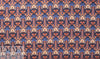 Italian art deco stretch corduroy - navy/clay