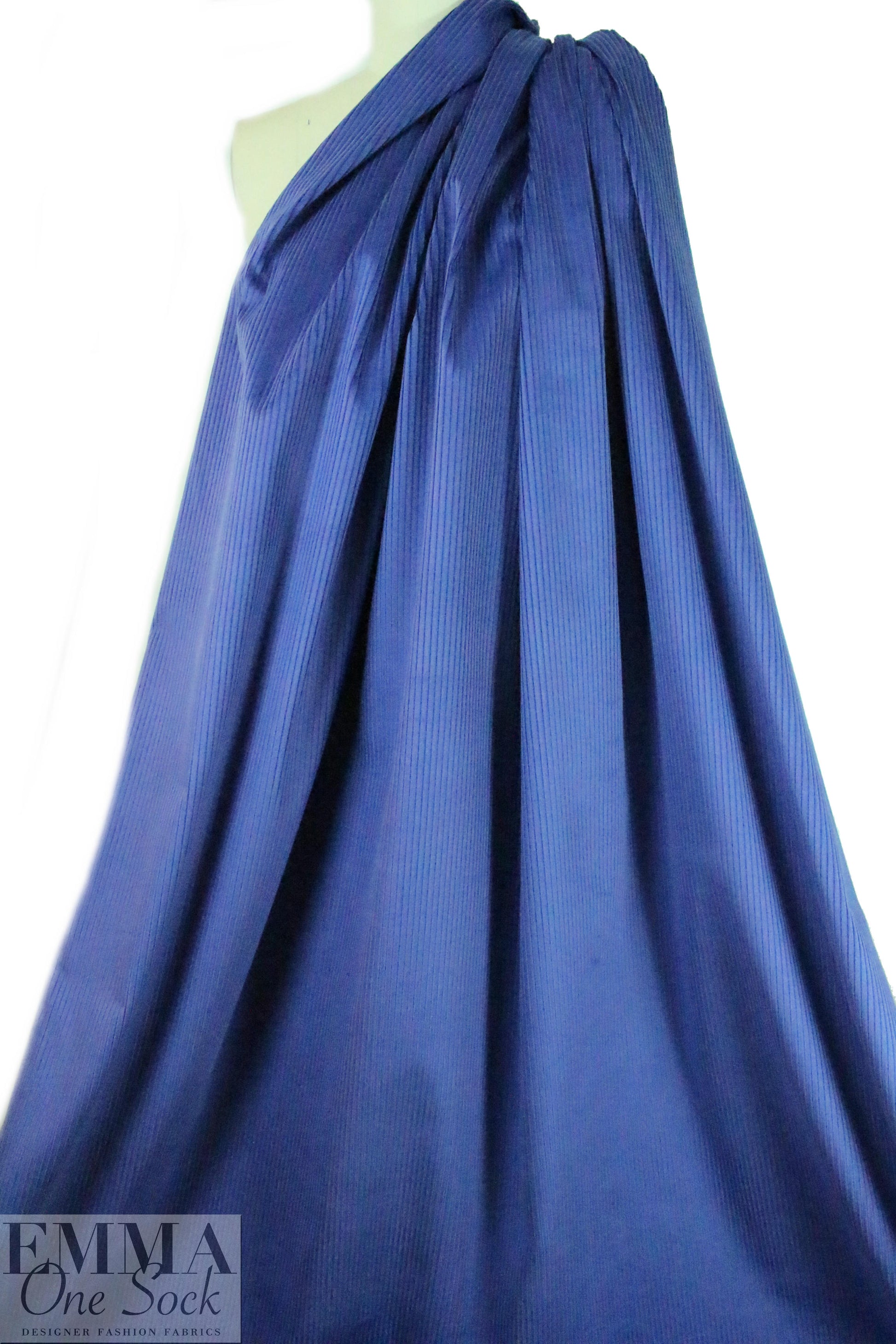 Italian wide wale corduroy - dutch blue