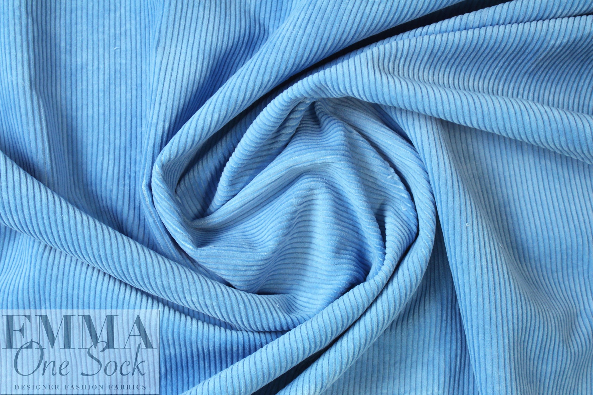 Italian wide wale corduroy - light french blue